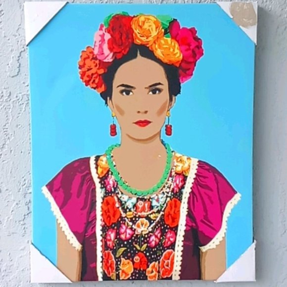 Frida Kahlo Canvas Portrait (Print & Frame Only)